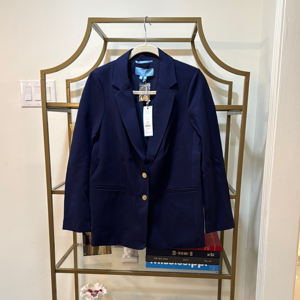 Draper James Blue Blazer Timeless Suit Jacket
